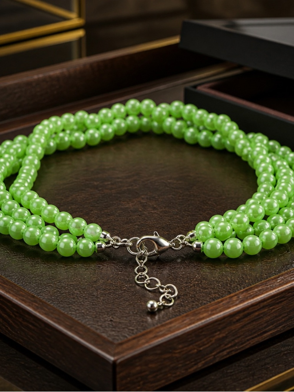 Anne Klein Light Green Multi-Strand Pearl Necklace - Women Jewelry - Picture 2 of 2